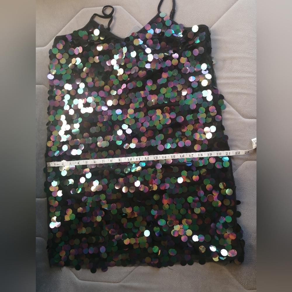 NWT Onlemili S/l Sequins Black Short Party Holiday Sexy Mini Dress - Picture 15 of 16